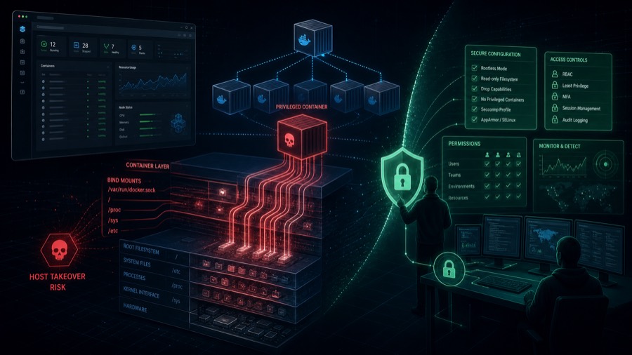 Portainer CVE-2026-33590 Shows Container Admin Tools Need Least Privilege Defaults